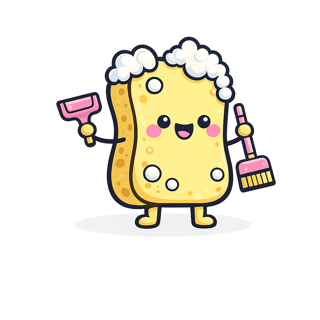 Mary's Clean Team sponge mascot